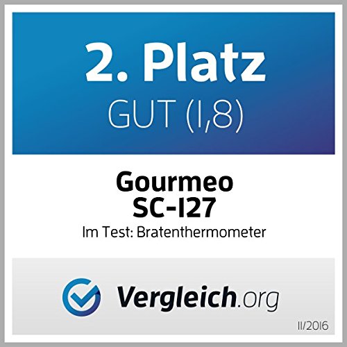 GOURMEO Fleischthermometer 2-in-1 (Fleisch und Ofentemperatur) aus Edelstahl mit Garpunktanzeige | 2 Jahre Zufriedenheitsgarantie | Bratenthermometer, Grillthermometer, Ofenthermometer - 8
