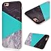Produktbild iPhone 6S Hülle, iPhone 6 Hülle, SpiritSun Transparent Handy Hülle für Apple iPhone 6 6S (4.7 Zoll) Weich TPU Silikon Schutzhülle Niedlichen Muster Schale Tasche Ultradünnen Etui Anti-stoß Kratzfeste Case Cover mit Marble Muster - Schwarz-Grün-Weiß