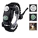 Produktbild Einstellbare Überleben Armband, Paracord 550 Armband Kit 20 in 1 Notfall-Sport Zahnrad Satz Outdoor Survival Kit mit LED SOS Licht, Kompass, Rettungspfeife, Fire Starter Multi-Tool für Wildnis Abenteuer (Black)