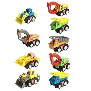 Amitasha Unbreakable Car Construction Truck Toy Play Set (9 Truck Set)