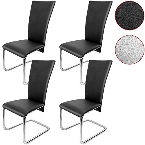 4er SET Freischwinger Esszimmerstuhl - Stühle Sitzgruppe Esszimmer Stuhl