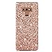 Produktbild Galaxy Note 9 Hülle Glitzer Silikon Handyhülle für Samsung Galaxy Note 9 2018, Coollee Ultra Slim Glitter Sparkle TPU Weich Case Süße Mädchen Luxus Bling Strass Glänzend Handytasche Bumper Dünnes Smartphone Etui Back-Cover Rot Rosa Schutzhülle (Roségold)
