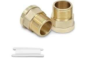 Bwintech 2 pièces 3/4 "femelle à 3/4" mâle BSP filetage en laiton douille hexagonale connecteur de réduction pour la Conversion de raccordement de tuyau