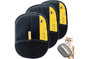 Genérico Pet Hair Remover Glove, Static Removal Gloves for Pet Hair, Washable & Reusable, for Couch, Furniture, Carpet, Car Seat (3PCSA)