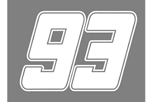 Vinilo, Adhesivo, Pegatinas Personalizadas para moto custom Dorsal 93: Decora tu Moto con Estilo (15 x 10 cm, Blanco)