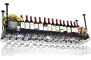 LYPGA Upside down wine rack Simple style Iron hanging wine glass rack Ceiling Decoration Shelf For bars,restaurants,kitchens…
