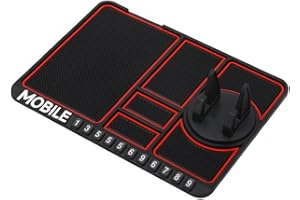 GOBFAR Alfombra Antideslizante, 4 En 1 Alfombrilla Antideslizante para Salpicadero De Coche Multifunción, Antideslizante Soporte, Alfombrilla Antideslizante Móvil Coche para Teléfonos Movil Llaves y Gafas