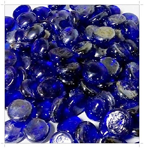 100 azul oscuro redondo de cristal Pebbles/piedras/cuentas de pepitas de gemas//17 - 20 mm