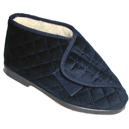 Preisvergleich Produktbild GBS Stockholm Damen Hausschuhe mit Klettverschluss (36 EUR) (Marineblau)