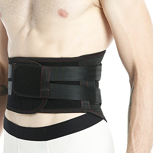 Neotech CareBack Support Belt - Breathable & Adjustable Lower Back Brace - Double Pull Compression Straps (Black, Size XXL)