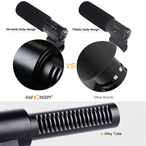 K F Concept Microphone Enregistrement Microphone cam  scope Interview Cam  ra DV pour Canon Nikon Appareil Photo Reflex num  rique DSLR
