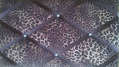 Notice Boards, Memo, Message Boards, Ribbon Boards "Animal Print Leopard Fabric" Wall Decor