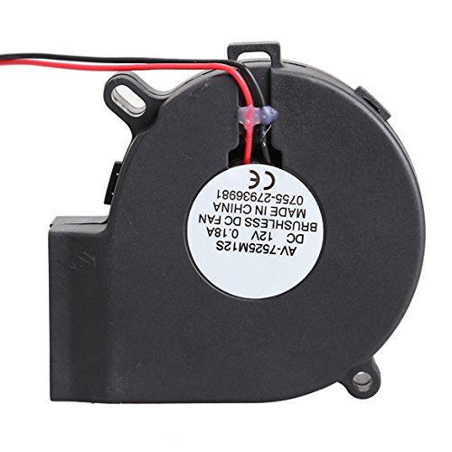 Demiawaking Bürstenlos DC Kühlgebläse Lüfter Hülsenlager 7525S 12V 0.18A 75x33mm