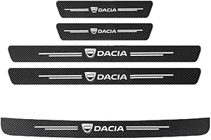 TEMSEG protectores de parachoques de puerta de coche Para DACIA Duster Logan Spring Lodgy Dokker Sandero MCV Stepway fibra de carbono puerta de coche Umbral de puerta pegatina calcomanías Accesorios ( Color