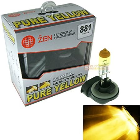 X2 Xenon HID Halogen Headlight Bulb Pure Yellow Headlamp H1/H3/H4/H7/H8/H11/880/881/9005/9006 Type 2800k (881 Type)