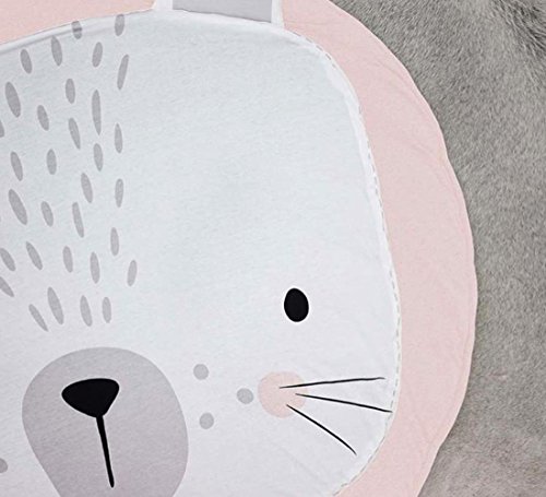 Fyore-Tapis-Ramper-Tapis-de-Jeux-en-Coton-Ultra-Doux-Antibactrien-Facile--Nettoyage-Ayant-Motif-Mignon-pour-Fille-Garon-90x90cm