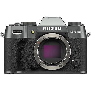 Fujifilm X-T50 40 MP APS-C X-Trans Sensor|Retro Style mirrorless Camera|4k/6.2k vlogging|High Speed Recording FHD 240fps - Charcoal