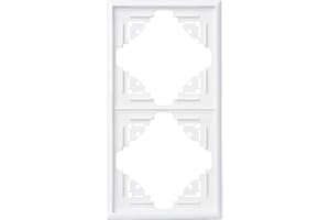 Kopp Malta 309213066 Cover Frame for 2 Sockets for Vertical and Horizontal Mounting – Arctic