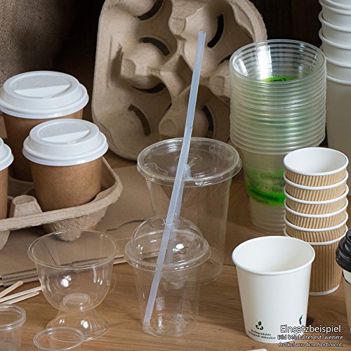 kaufdichgrün 100x Bio Jumbo Trinkhalme | Bio Jumbo Strohhalme | Ø 7mm | 25,5cm lang | aus PLA, Biokunststoff | 100% biologisch abbaubar, kompostierbar | recycelbar | erdölfrei | milchig-weiß - 4