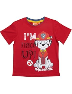 Paw Patrol Kollektion 2017 T-Shirt 92 98 104 110 116 122 128 Shirt Kurzarmshirt Jungen Neu Rot