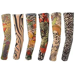 New Vastra Lok Unisex Polyester Fingerless Cotton Arm Sleeves for Driving, Biking, Cycling (Multicolour)