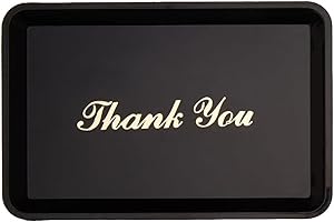 BarBits Plastic Tip Tray with Gold Thank You Print - Pack of 12