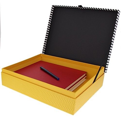 Goldbuch Sekretär off-line, 26,5x33x9 cm, Kunstdruck mit Leinenoptik, Schwarz/Gelb, 85609 - 4