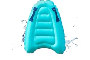VFFNFF Aufblasbares Bodyboard, Leichtes Tragbares Schwimmenbrett mit Griffen, Aufblasbares Pool Float Surfbrett Bodyboard, Schwimmhilfen für Pool Beach, Sommer Wassersport für Kinder Erwachsene, 80 x 60cm