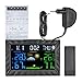 Produktbild Luckiests Wireless-Farb-Thermometer-Hygrometer Innen Außen Wetterstation Vorhersage Alarm Temperatur- und Feuchtigkeitsmessgerät EU-Stecker