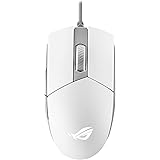 ASUS ROG Strix Impact II Moonlight White Mouse Gaming USB, Sensore Ottico 6.200 DPI, 5 Tasti Programmabili, Illuminazione RGB