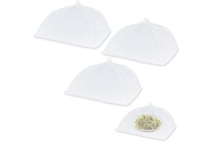 XIMINWZM 3 Pcs Food Covers Mesh Pop Up,Reusable Food Net Cover, Foldable Fly Net for Outdoor Picnic, Cake & Dish Protection, Collapsible Food Umbrella with Ventilation Dome