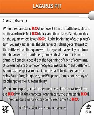 Preisvergleich Produktbild HeroClix: Lazarus Pit # F06 (Rookie) - Legacy by HeroClix