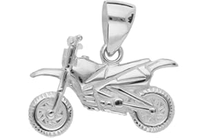 LUPSTY HELIOS BIJOUX Pendentif moto cross argent + écrin (offert) + Certificat d'Authenticité Argent 925‰