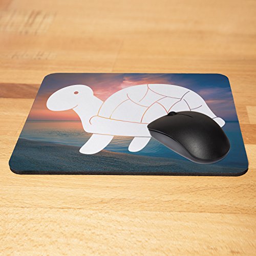 Mr. & Mrs. Panda Mauspad Druck Schildkröte Seitlich – 100% handmade & handbedruckt – Schildkröte, Panzer, Turtle Mouse Pad, Mousepad, Computer, PC, Männer, Mauspad, Maus, Geschenk, Druck, Schenken, Motiv, Arbeitszimmer, Arbeit, Büro Schildkröte, Panzer, Turtle - 4