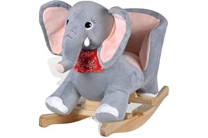 vidaXL Éléphant à Bascule pour Bébé Animal à Bascule Jouet d'enfant
