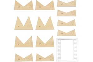 BENECREAT Glass 3D Foam Angle Wedge Tool, Glass Layout Frame with 12PCS Wood Sheet Tool for Soldering Glass Together at Different Angles