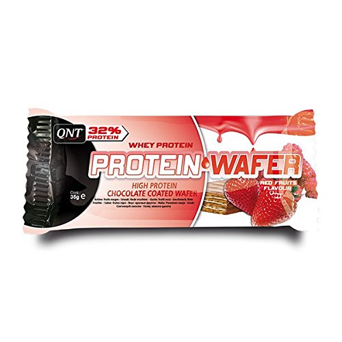 Preisvergleich Produktbild QNT 32% Protein Wafer 35g Rote Früchte; 12 Riegel