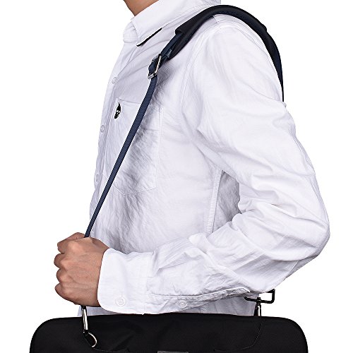 Qishare Universal Ersatz-Schultergurt Abnehmbarer weicher, gepolsterter verstellbarer Gürtel mit Metall-Drehhaken für Gepäck-Duffel-Computertaschen Laptop-Tasche Crossbody-Tasche (Blau,150cm) - 6