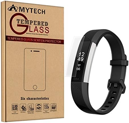 [5 Packs]Amytehc Fitbit Alta HR Screen Protector - Crystal Clear,Anti-Bubble,Anti-Fingerprint,Anti-Glare Screen Protector for Fitbit Alta HR 2017