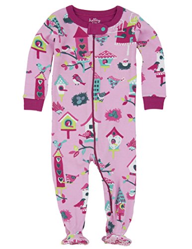 Hatley Baby Girls Infant Footed Coverall Bird House Sleepsuit, Pink, 9-12 Months (Manufacturer Size:6-12 Months)