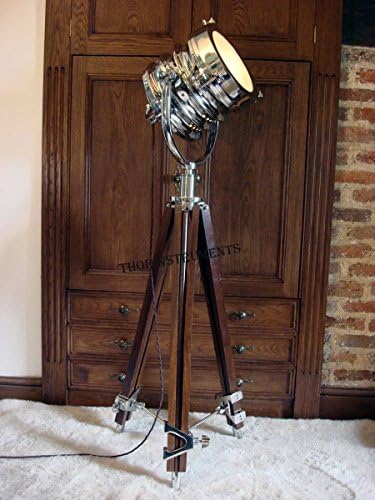 Thor Instruments.Co Studio Adjustable Tripod Movie Spot Floor Lamp Modern Searchlight Replica Modern Silver