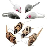 Karlie Plüsch Leopard-Mäuse Katzenspielzeug mit Catnip, 4 Stück, 5 cm