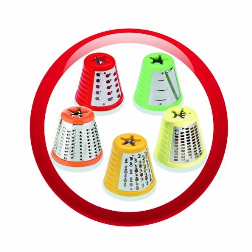 Moulinex DJ756G Fresh Express Plus / Elektrisches Schnitzelwerk (Zerkleinerer) / 5 Trommelaufsätze / 200 Watt - 4