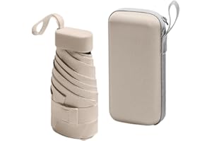 KVBUCC 1PCS Mini Umbrella, Uv Protection Sun Umbrella, Compact Umbrella, Portable Anti Umbrella with Storage Box for Women and Kids, Travel Size Umbrellas.