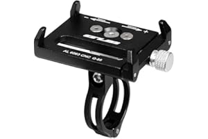 SUMC GUB Support de téléphone mobile en aluminium pour smartphone VTT 3,5" à 6,2" (noir)
