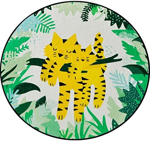 GCCI Rug round Mat Animal Cartoon Carpet, Children'S Bedroom Room round Rugs Home Computer Chairs Floor Mat,Diameter 120CM