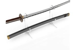 WANLIAN Supporto per Spada, Gancio per Spada, espositore per Spada da Samurai a Due Strati in Acrilico, Supporto per Tutte Le Spade (Trasparente)
