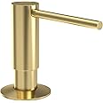 Samodra Sink Soap Dispenser, Metal Pump Head Liquid Lotion Countertop Kitchen Bathroom Soap Dispenser with 17 OZ PET Bottle (Brushed Gold)