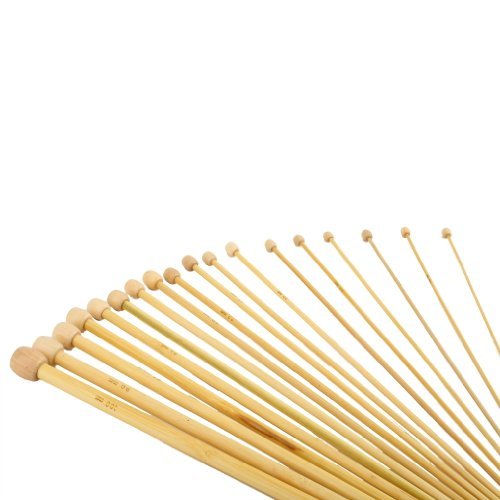 18 Größen 36 cm Stricknadeln aus Bambus Single Punkt Größen 2,0-10.0mm
