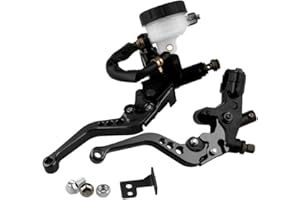 Aiuphing Motorrad-Kupplungsbremshebel, 7/8 "22 mm einstellbare Hupenkupplung mit Hydraulikpumpe, universelle CNC-Aluminium-Lenkerbremse, für Honda Suzuki Kawasaki Yamaha D10 (Nero)